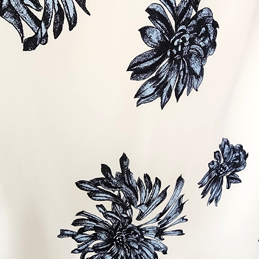 NWT Nordstrom Collection Silk Midi Slip Dress Size 6 Floral Ivory & Blue - Picture 7 of 14